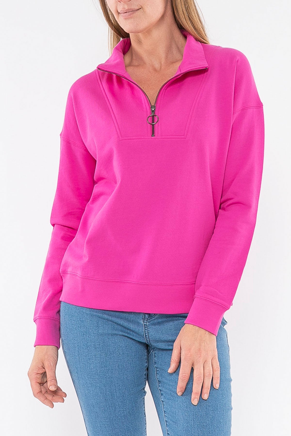 Half zip deals shirt women's