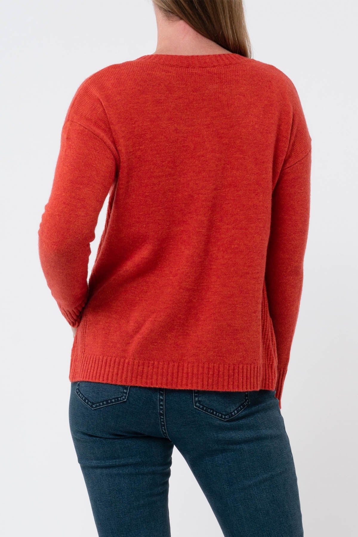 Side Split Rib Detail Pullover