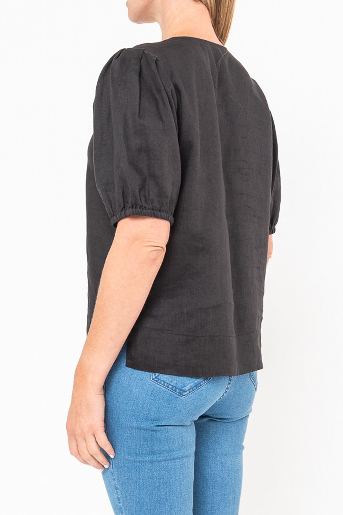 Blouson Sleeve V-neck Top