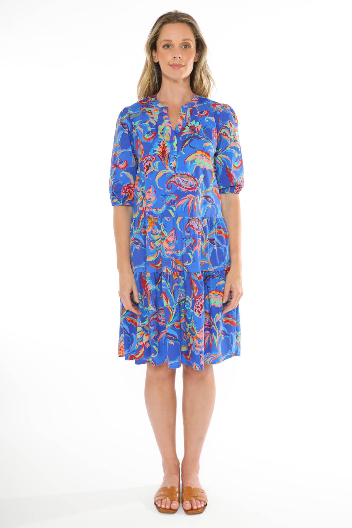 Women's Cobalt Flora Dress in Multicolour