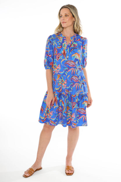 Women's Cobalt Flora Dress in Multicolour