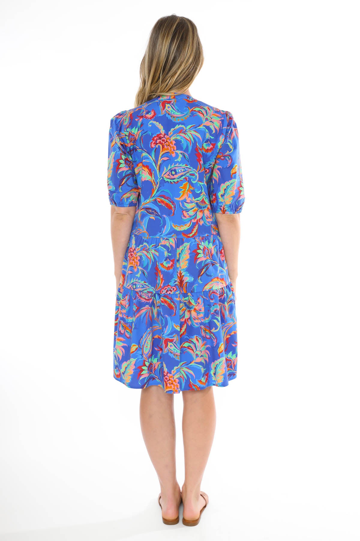 Women's Cobalt Flora Dress in Multicolour