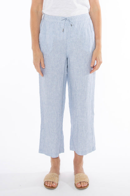 Women's Core Stripe Pant in Blue and White