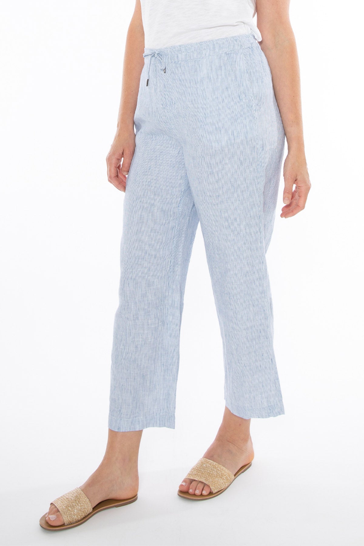 Women's Core Stripe Pant in Blue and White