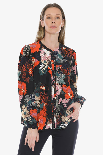 Deco Floral Top in Multi