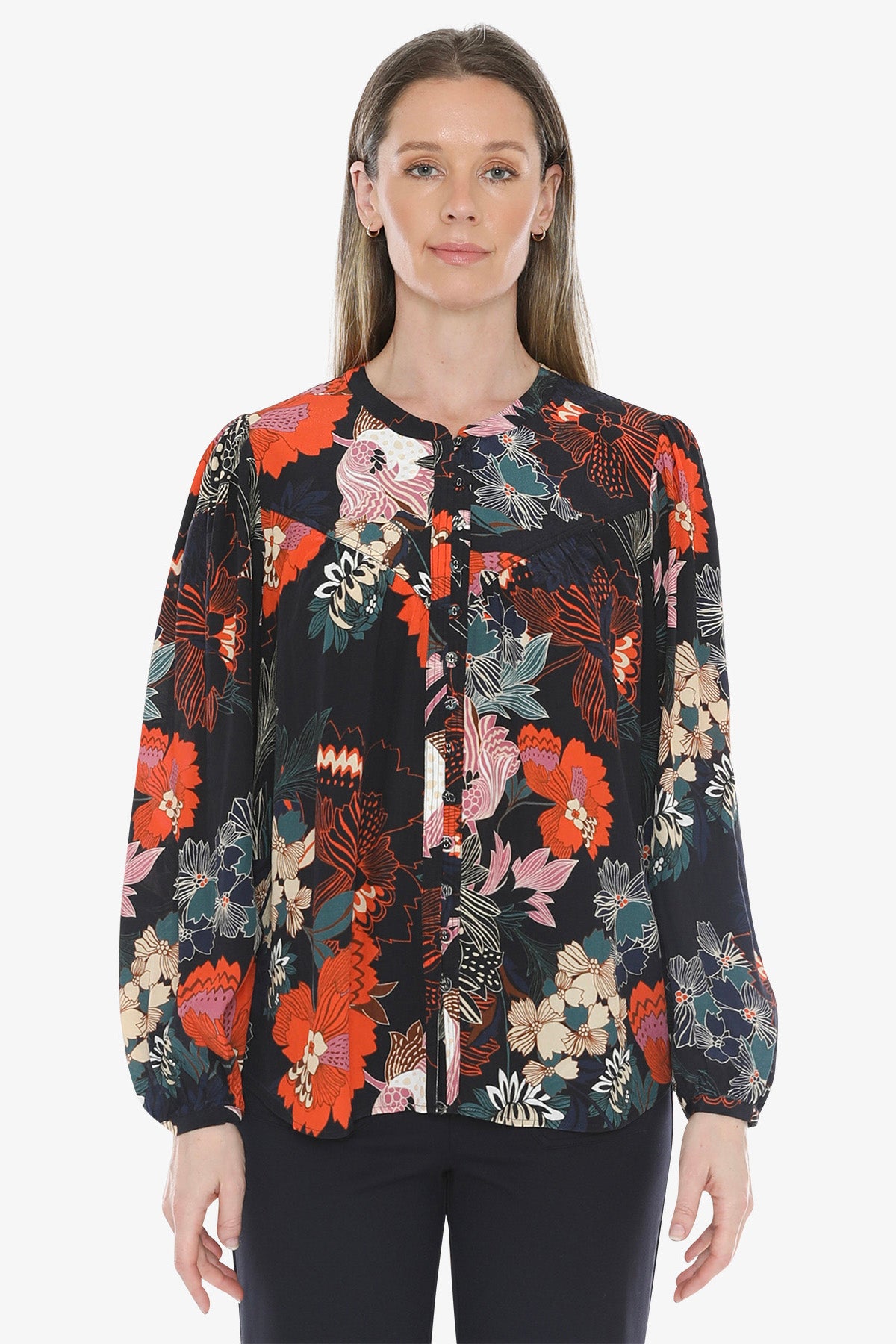 Deco Floral Top in Multi