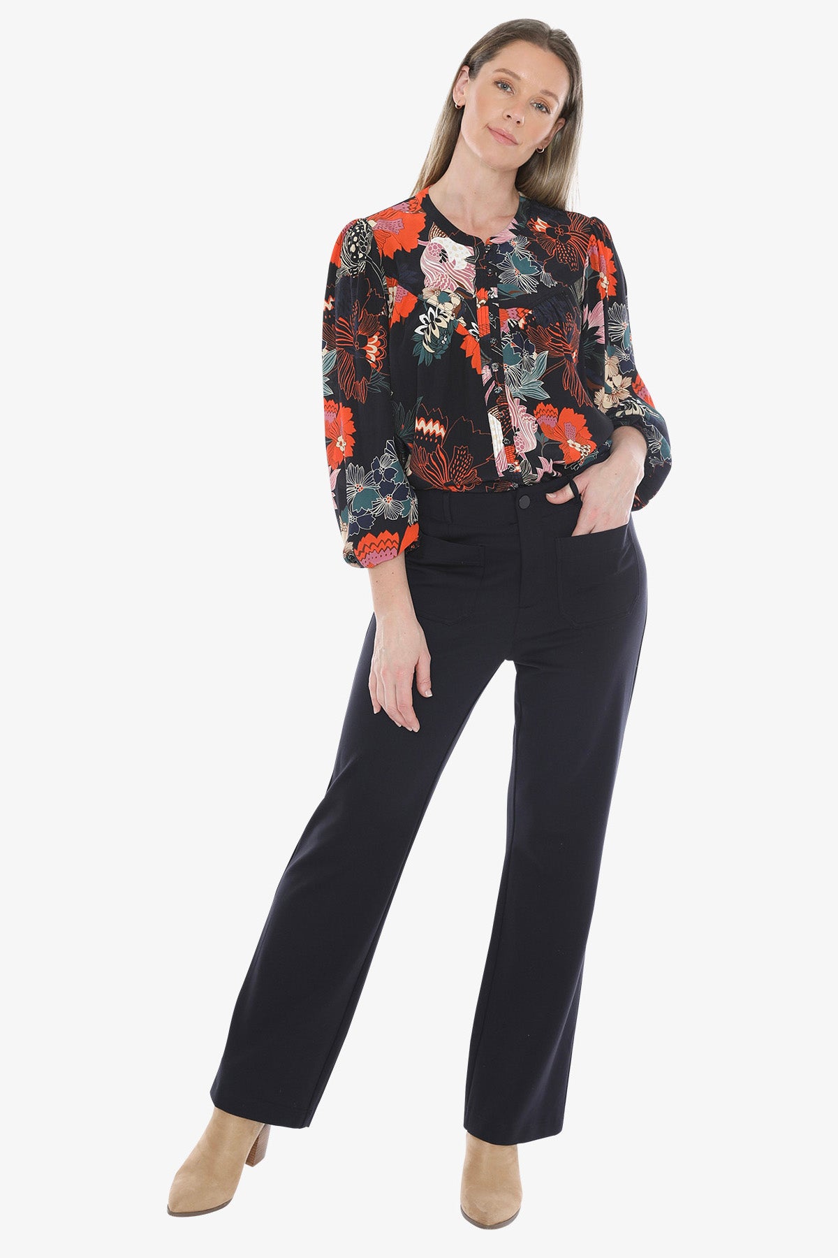 Deco Floral Top in Multi