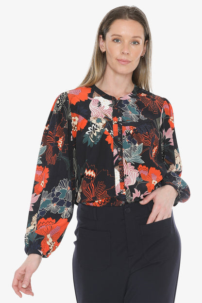 Deco Floral Top in Multi