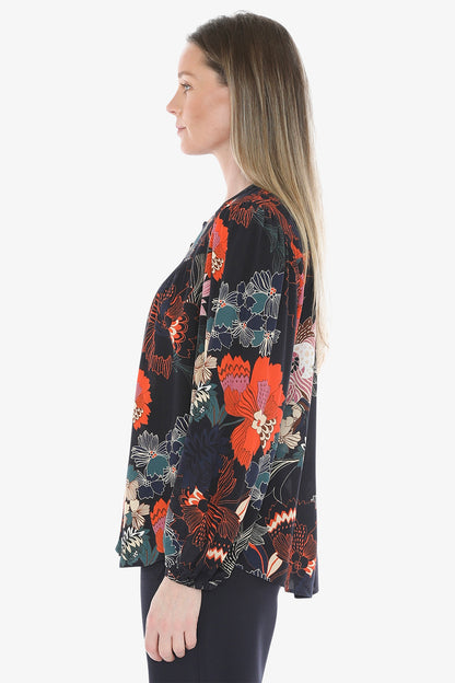 Deco Floral Top in Multi