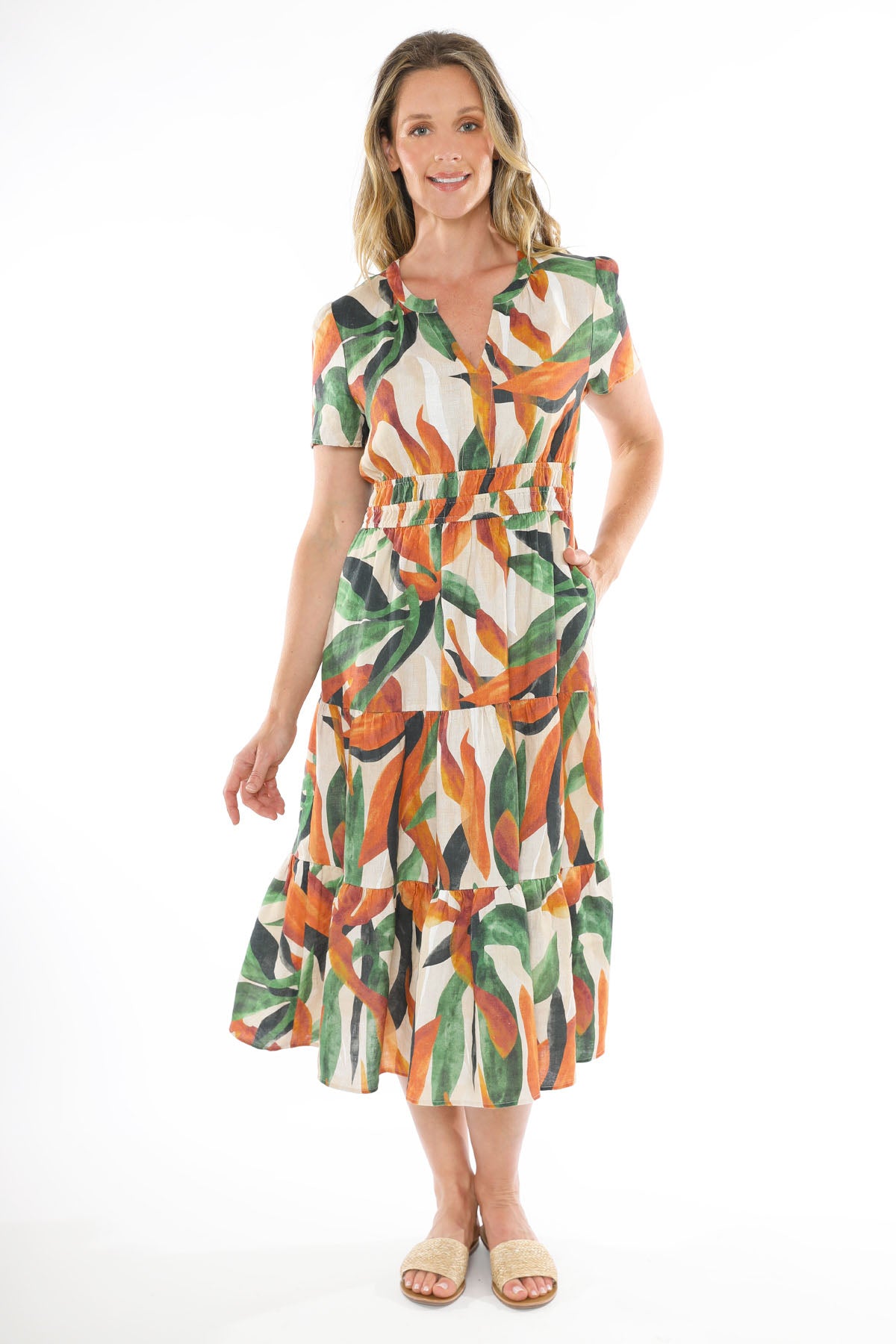 Women's Desert Garden Dress in Multicolour