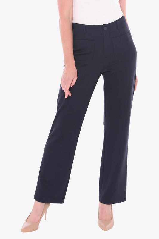 Front Pocket Ponte Pant in Navy