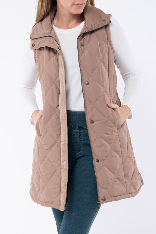 Women's Fur Trim Long Vest