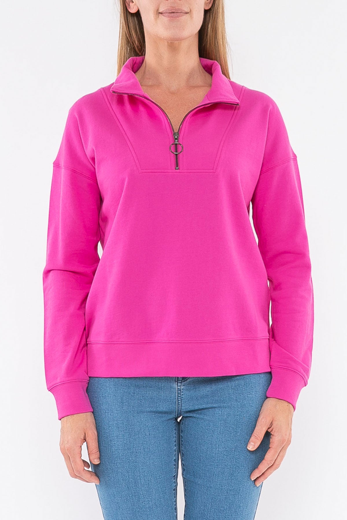 Half zip deals pullover pink