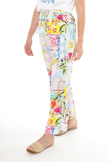 Women's Italian Holiday Pant in Multicolour