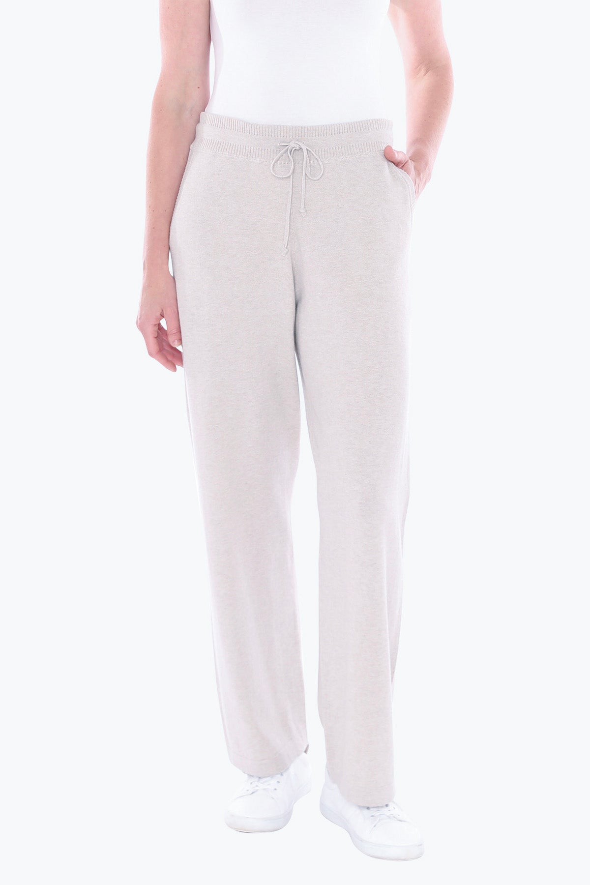 Knit Pant in Stone Marle