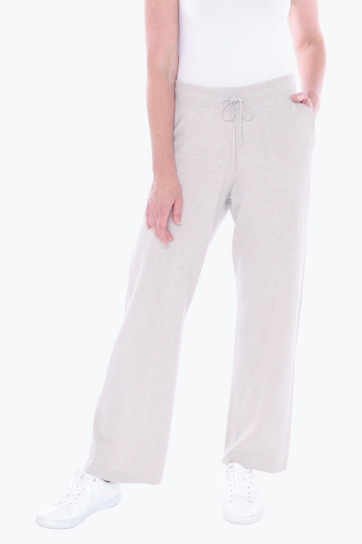 Knit Pant in Stone Marle