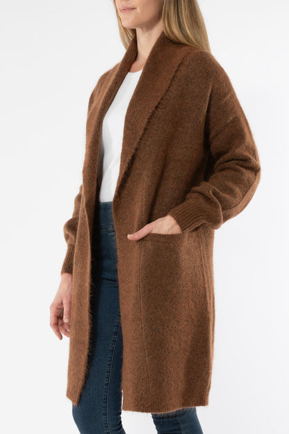 Longline Lux Cardi Mocca