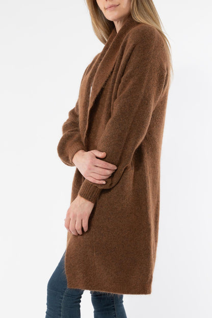 Longline Lux Cardi Mocca