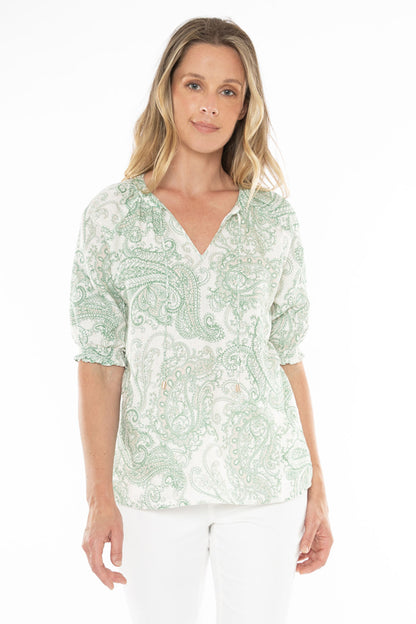 Women's Mystic Paisley Top in Multicolour