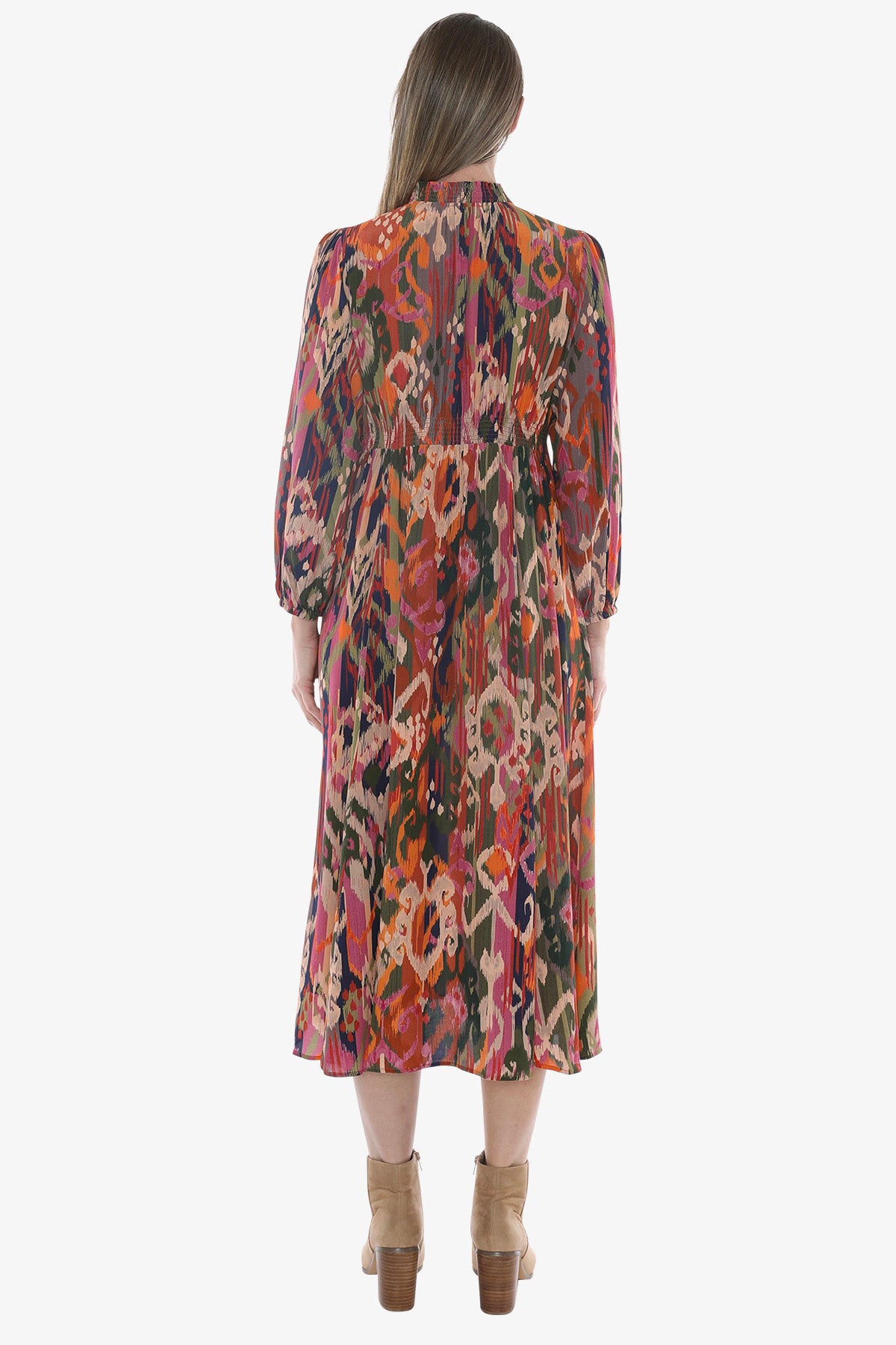 Opulent Ikat Dress in Multi