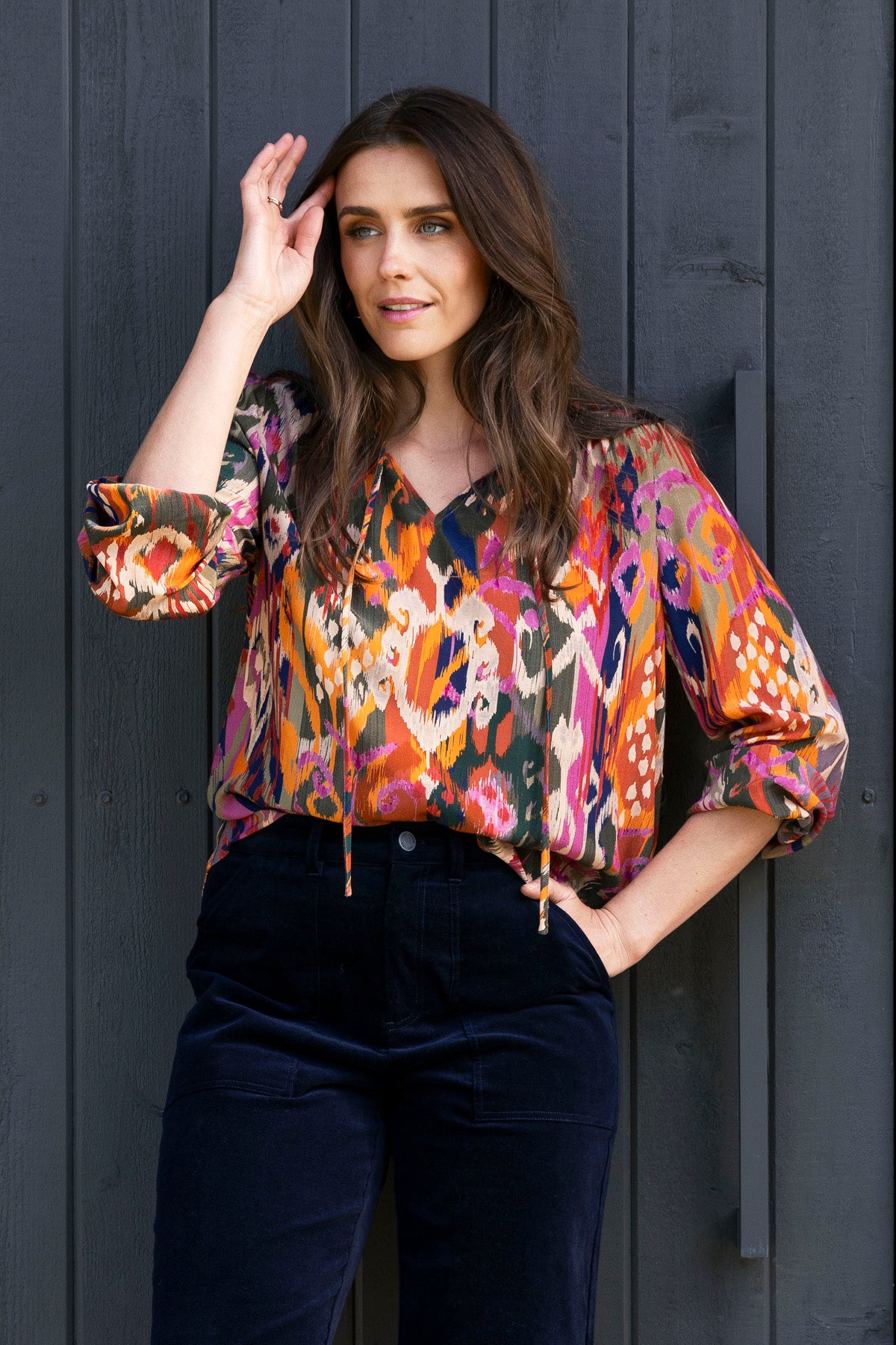 Opulent Ikat Top in Multi