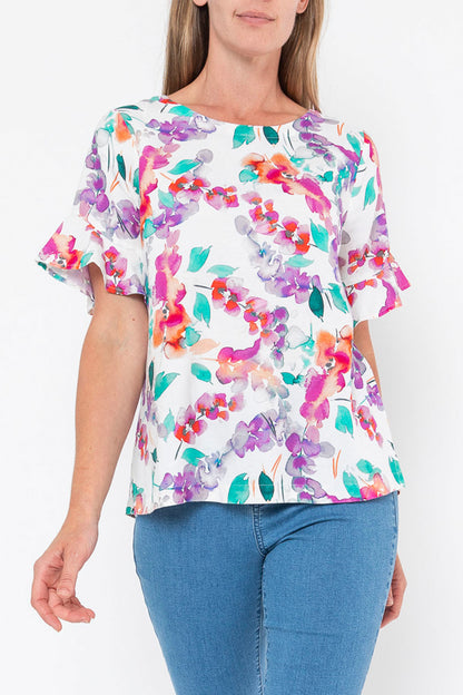 Painterly Floral Top