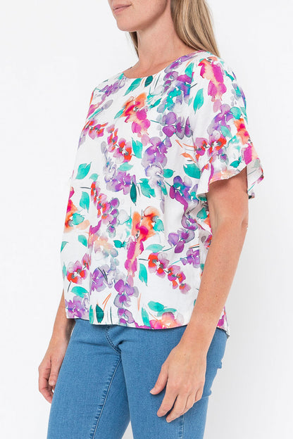 Painterly Floral Top