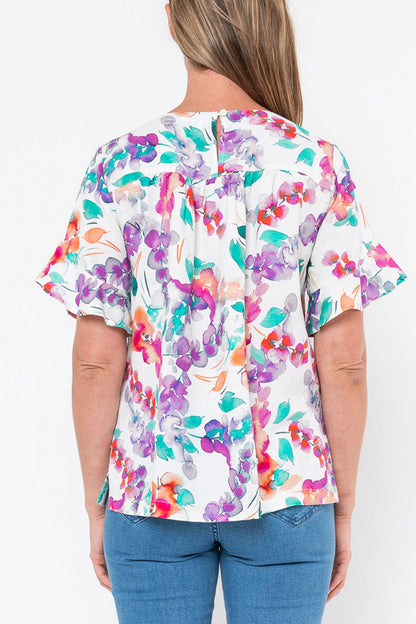 Painterly Floral Top