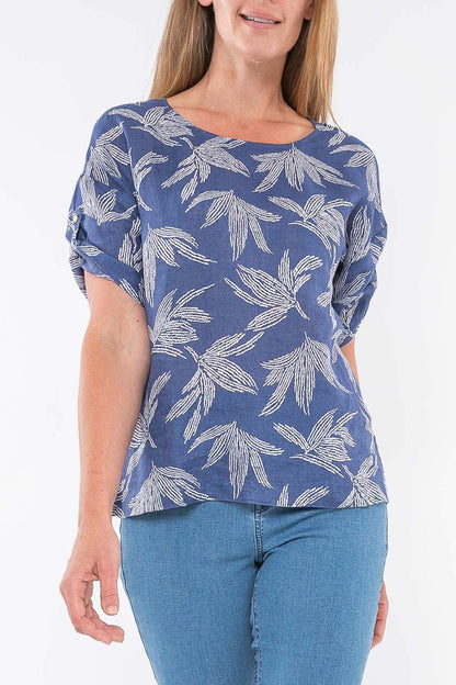 Palm Linen Top