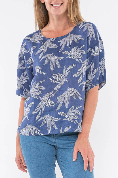 Palm Linen Top