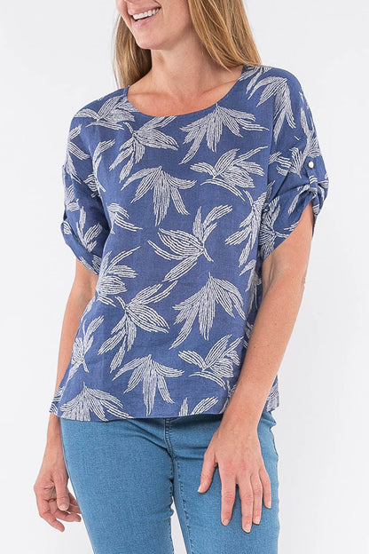 Palm Linen Top