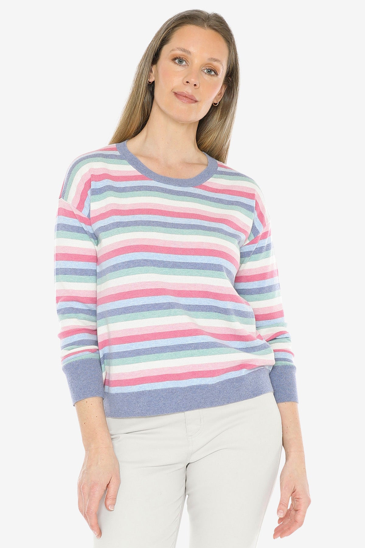 Pastel Stripe Pullover in Multi