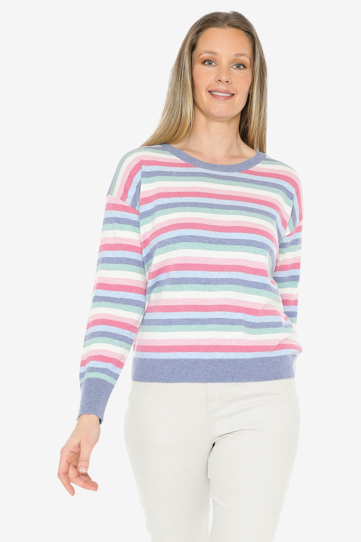 Pastel Stripe Pullover in Multi