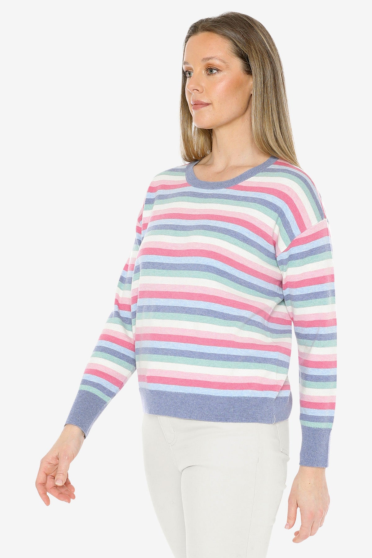 Pastel Stripe Pullover in Multi