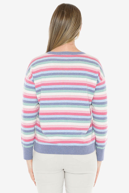 Pastel Stripe Pullover in Multi