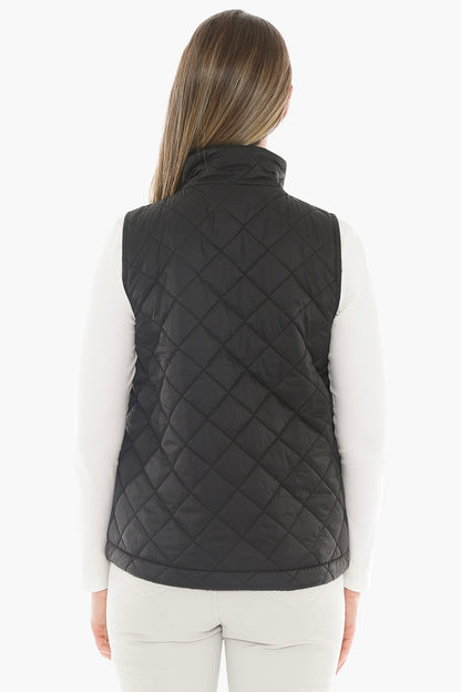 Reversible Quilted Vest in Black