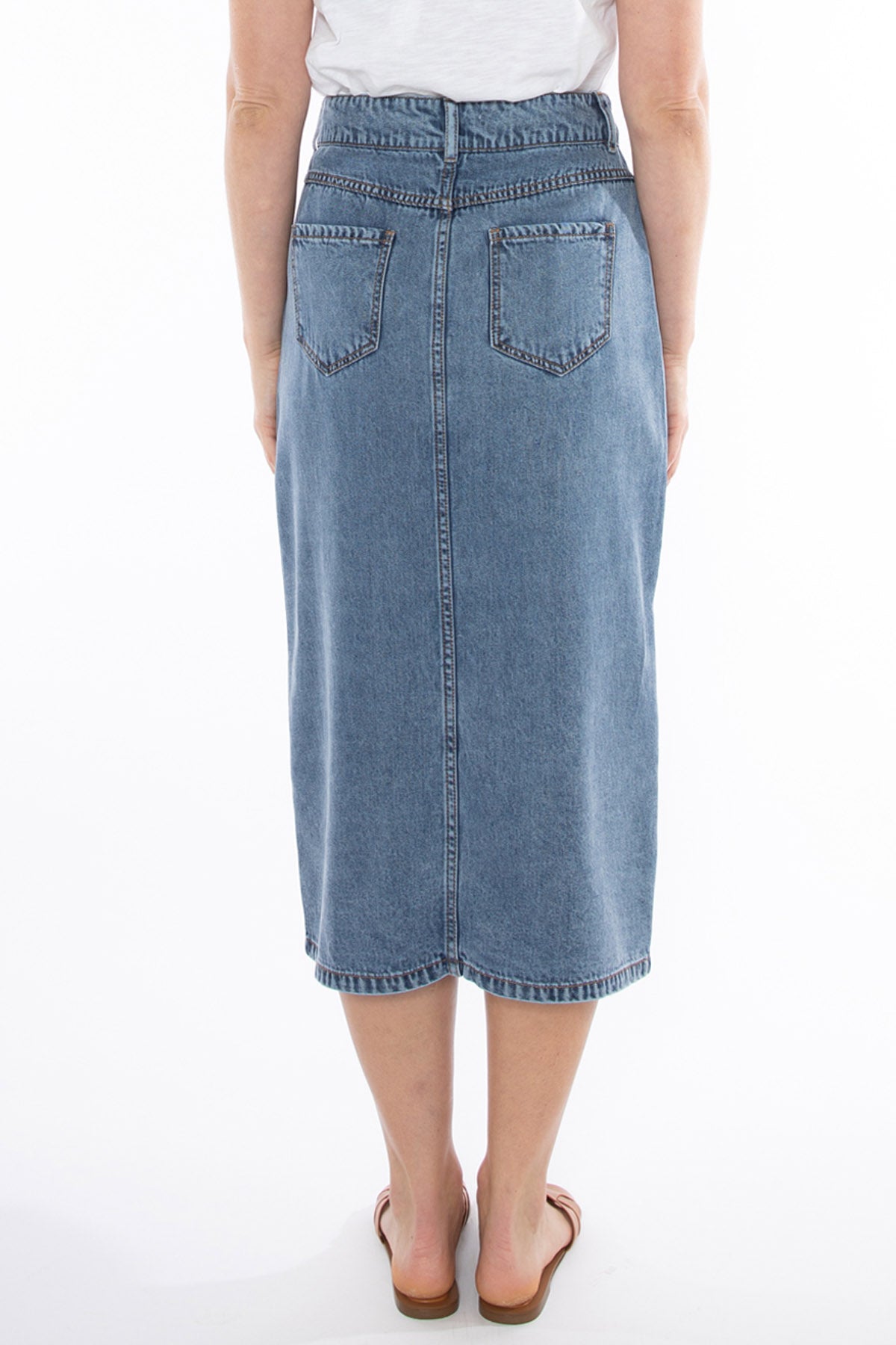 Women's Soft Denim Skirt in Blue