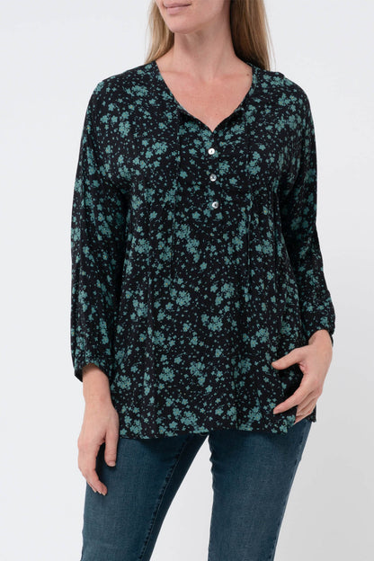 Tie Front Ditsy Floral Top