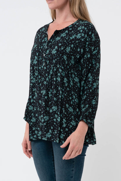 Tie Front Ditsy Floral Top