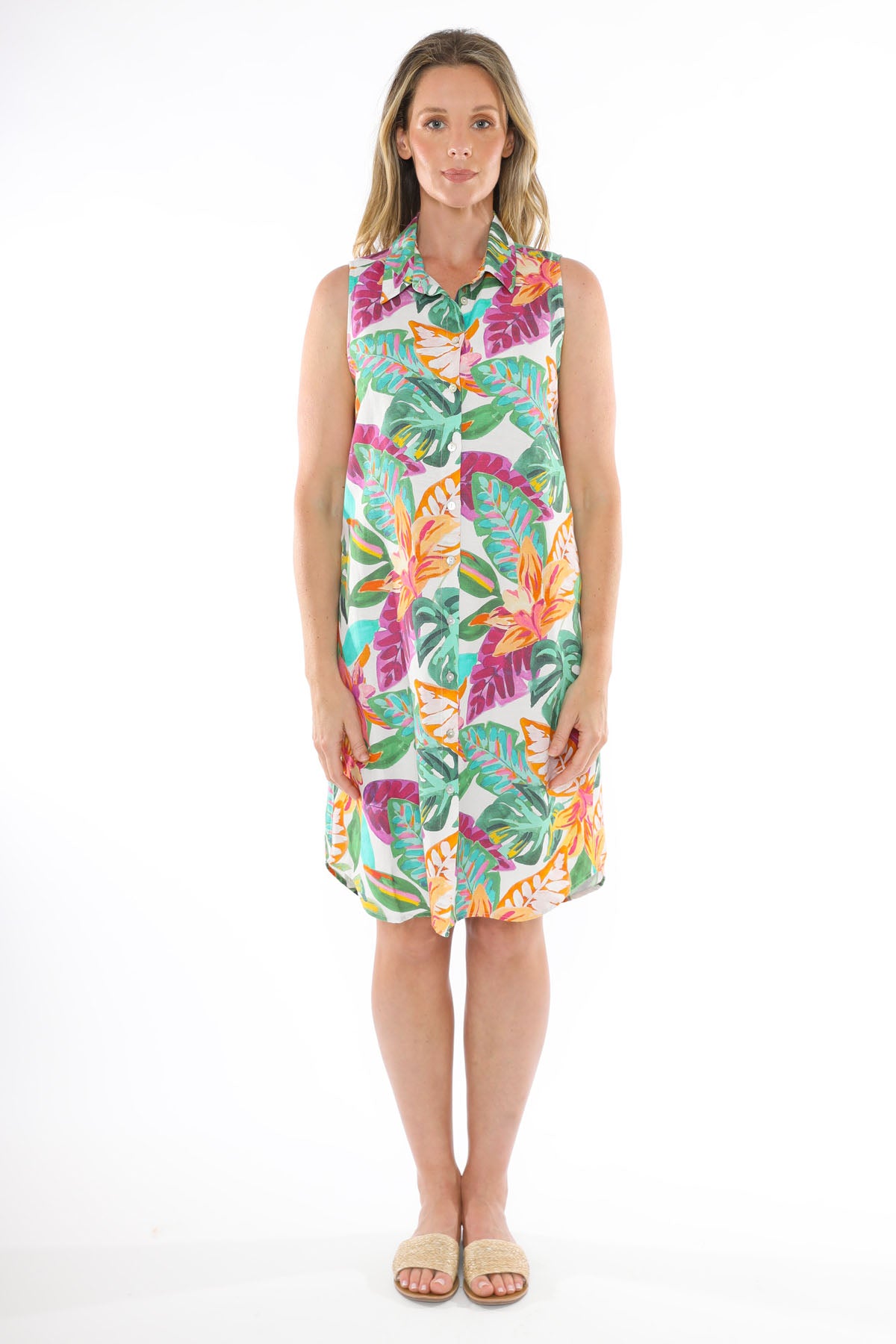 Women's Tropicana Sleeveless Dress in Multicolour