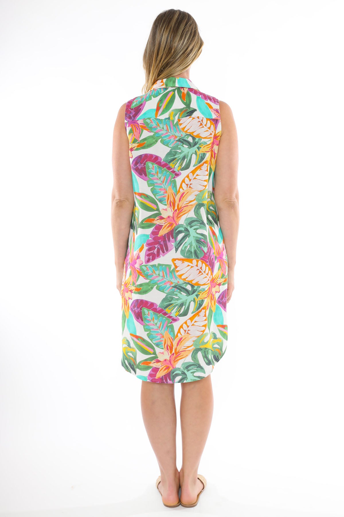 Women's Tropicana Sleeveless Dress in Multicolour