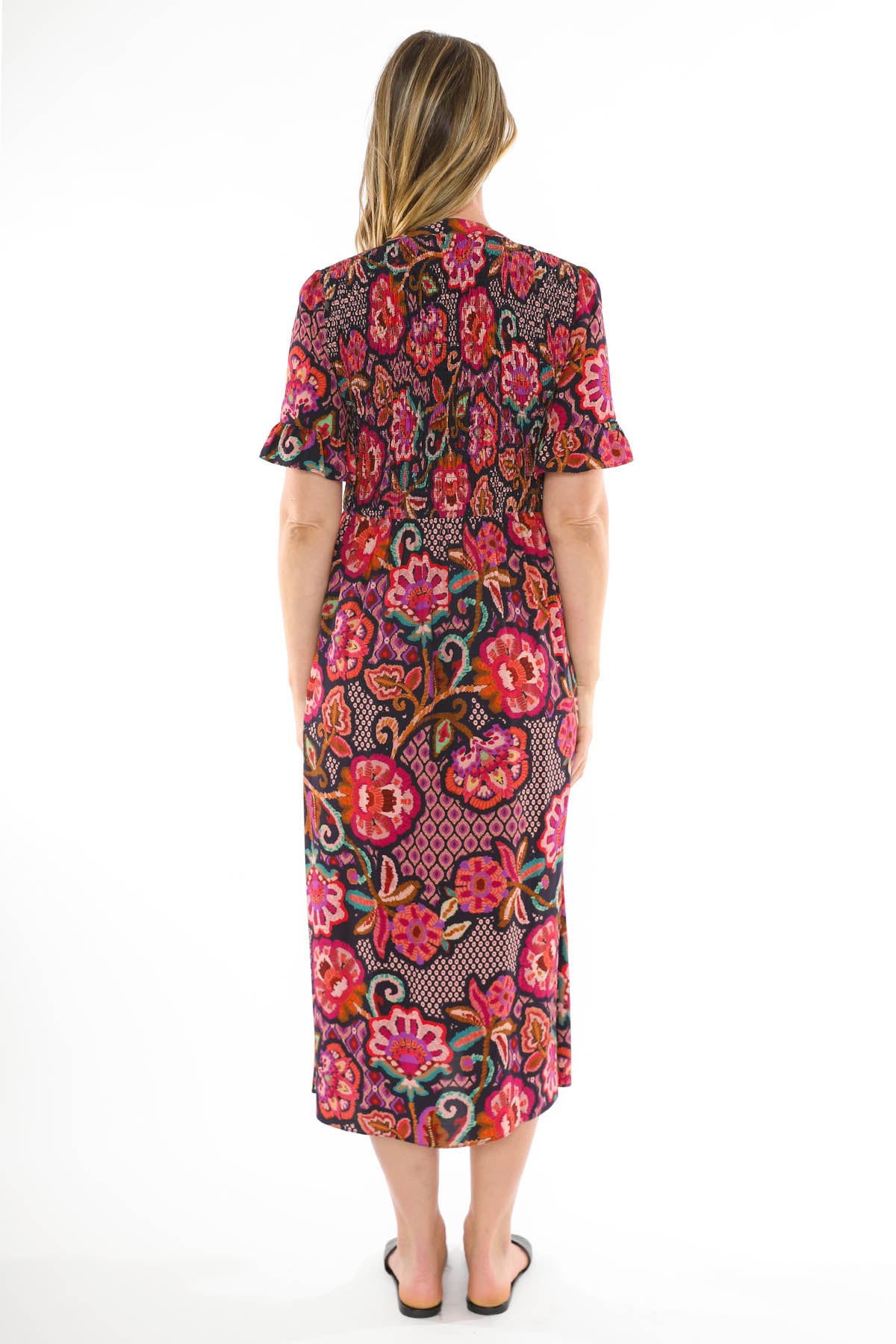 Women's Vibrant Tapestry Dress in Multicolour