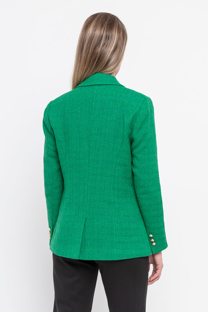 Green fitted jacket on sale womens