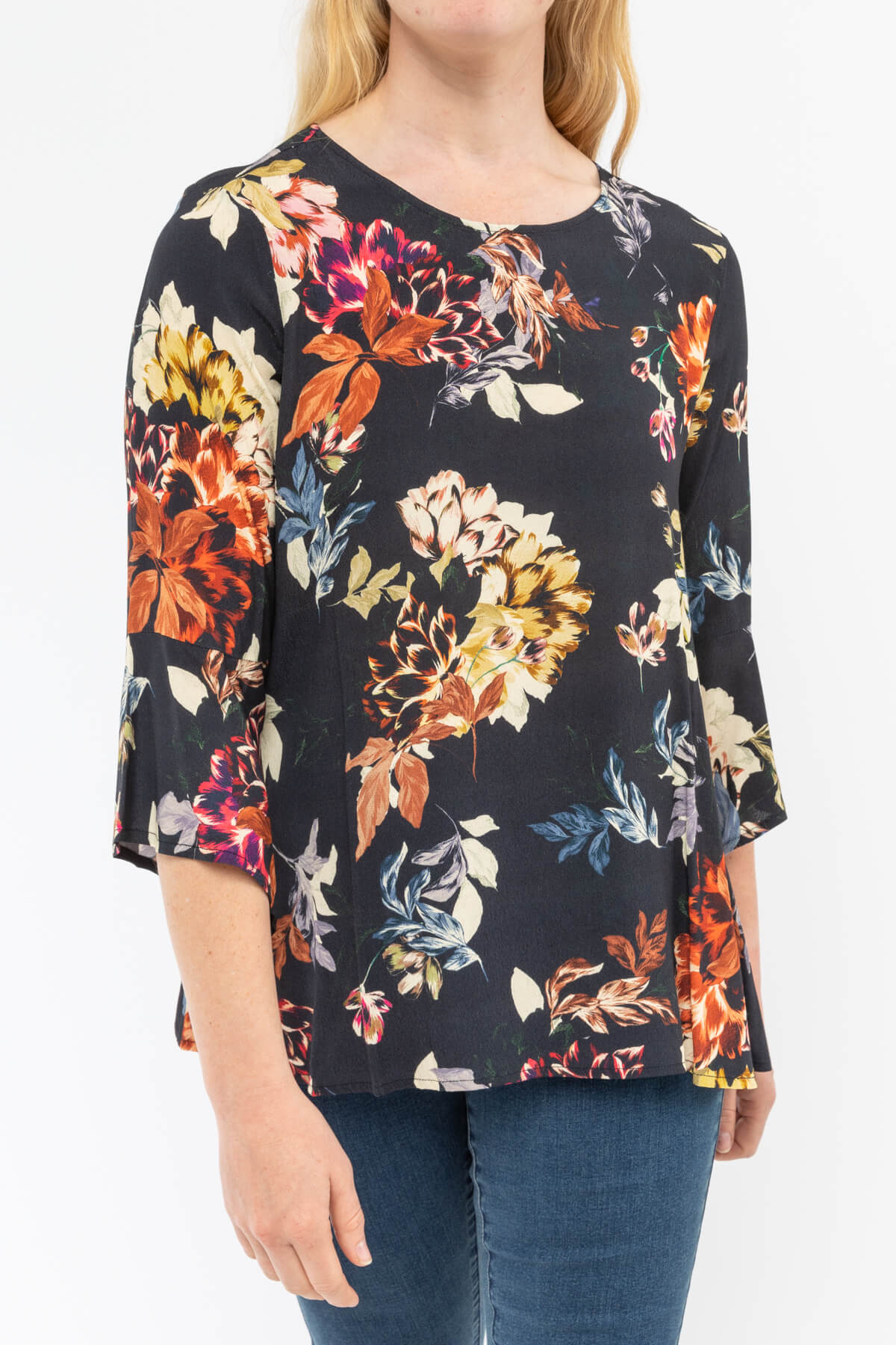 Nightshade Floral Flutter Sleeve Top