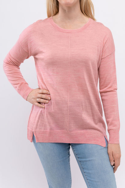 Merino Split Detail Pullover Musk