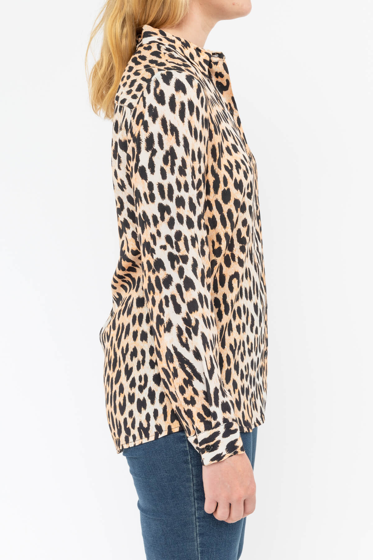 Leopard Print Button-Up Shirt