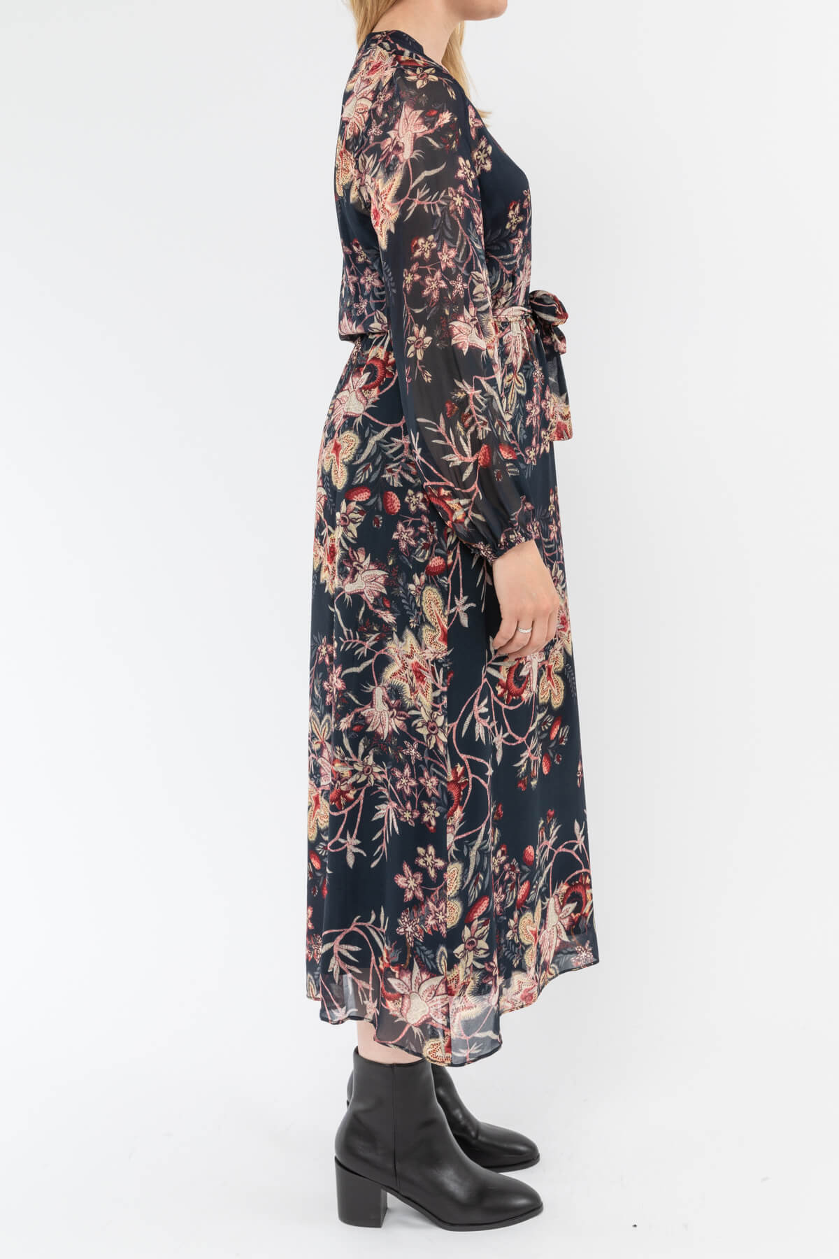 Midnight Berry Midi Dress