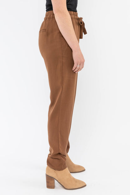 Tie Waist Relaxed Pant Tan