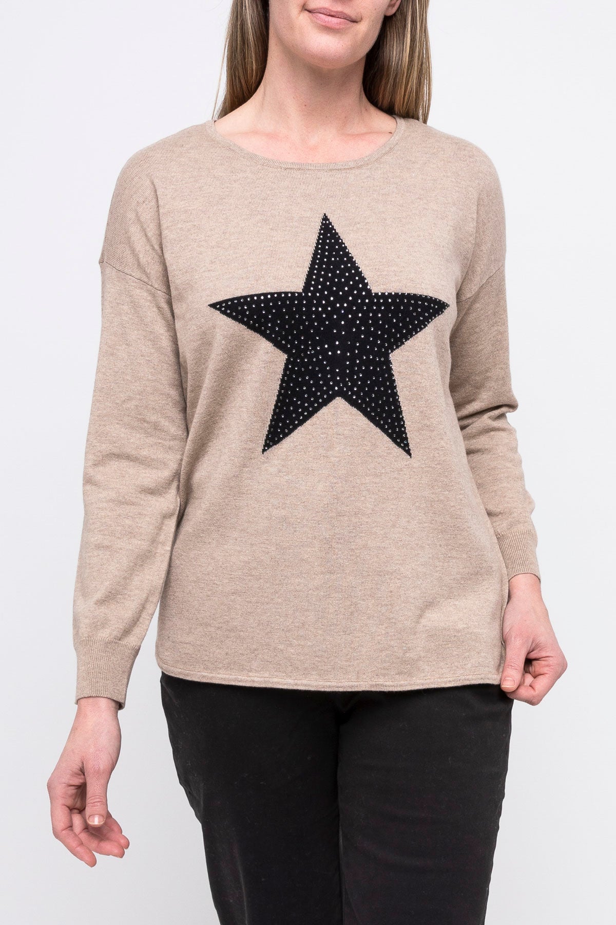 Diamonte Star Pullover Wheat