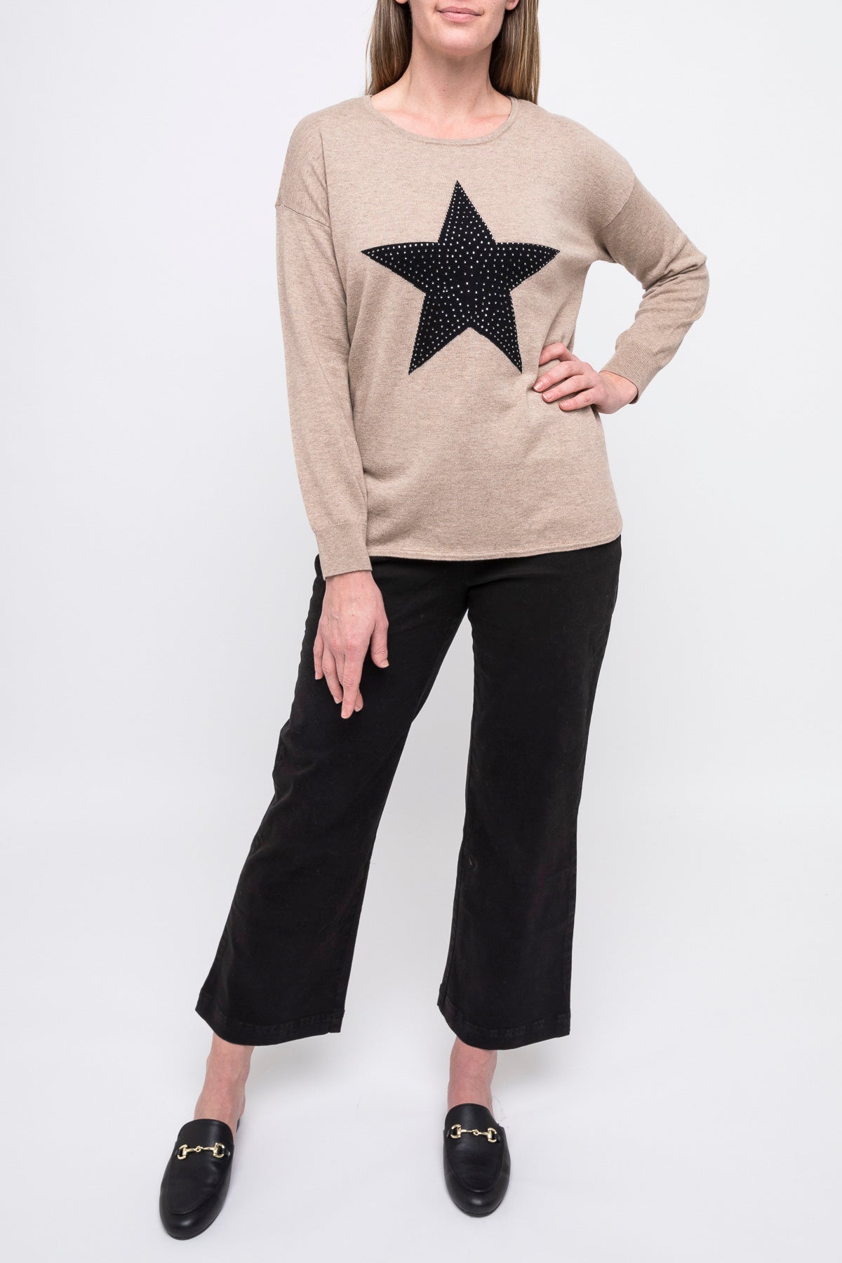 Diamonte Star Pullover Wheat